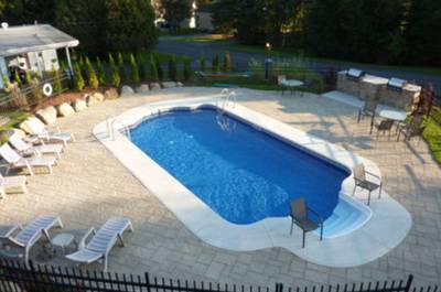 Piscine vue du balcon