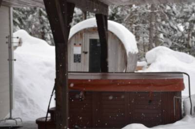 Le spa et le sauna en hiver   © Laser 3 spa et sauna