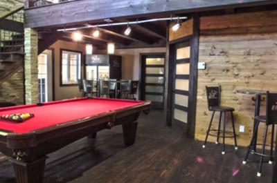 Table de billard et coin Bistro