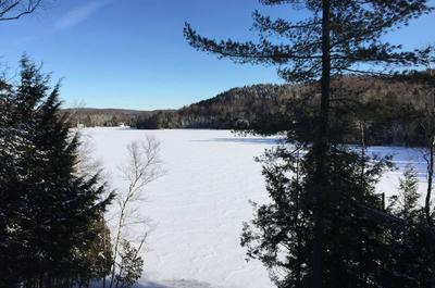 Vue de la terrasse en hiver