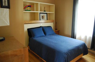 Chambre lit double et lit escamotable