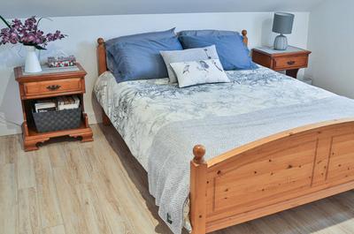 Chambre bleu-gris