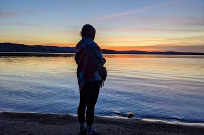 Accès à une plage privée du lac Mégantic