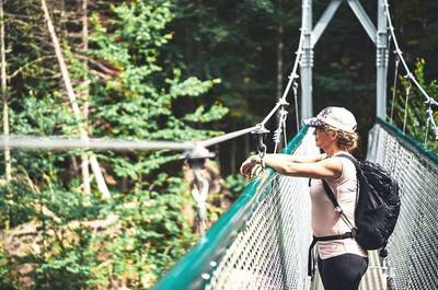 Pont suspensu sentier Louise Gasnier   © J.Lavigne