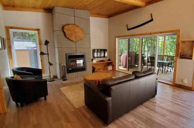 Salon avec foyer