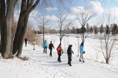 Le parc linéaire en hiver