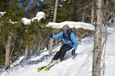 La Vallée Taconique descente dans les sous-bois