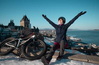 Le bonheur de pédaler sur la neige   © Tuque & bicycle expériences inc.