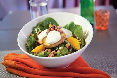 Salade de chèvre chaud aux épinards