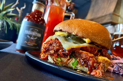 Burger de porc effiloché   © Resto de La Cache