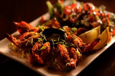 Assiette de crevettes papillons   © Au Pavillon Noir