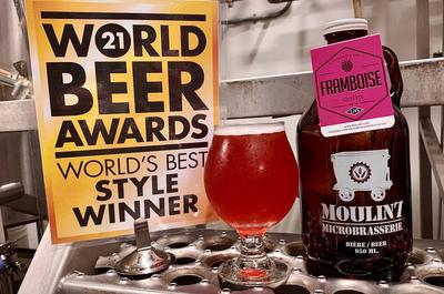 Une bière récompensée   © Microbrasserie Moulin 7