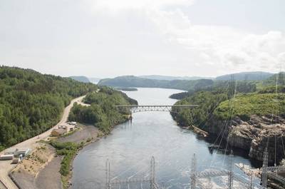 Vue à partir de la centrale Jean-Lesage   © Hydro-Québec