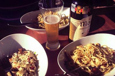 Pâtes et bière   © Rouge Café