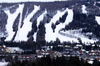 Pistes de ski vues du motel