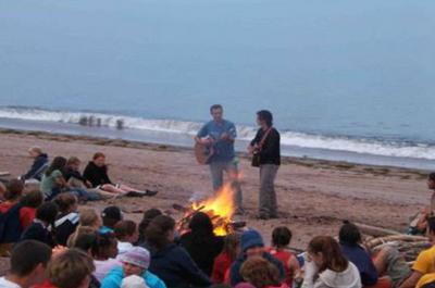 Feu sur la plage