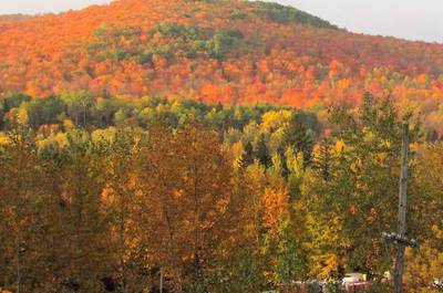 L'automne sur le Maine en face du motel