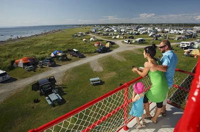 Vue sur le camping